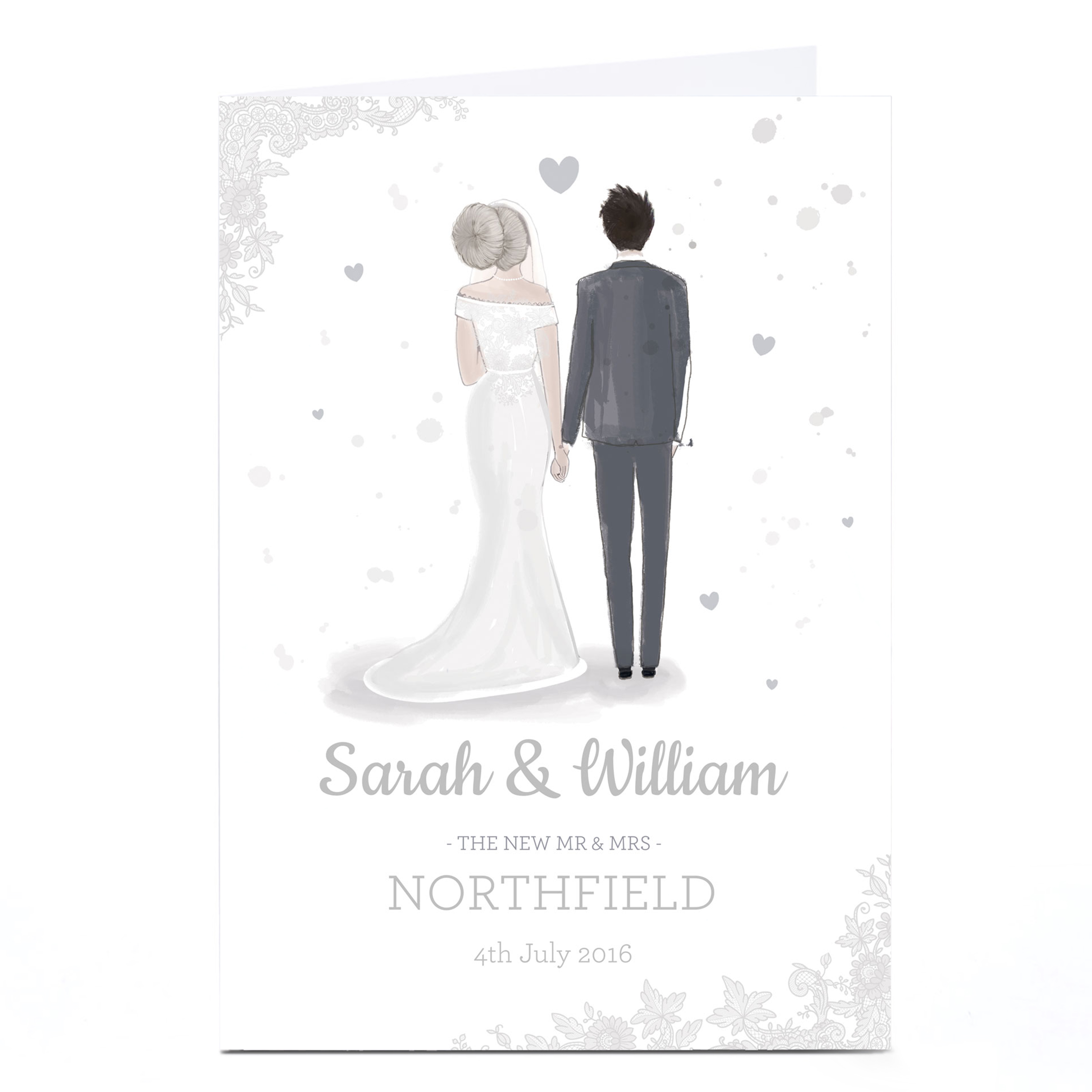 Personalised Wedding Card - The New Mr & Mrs