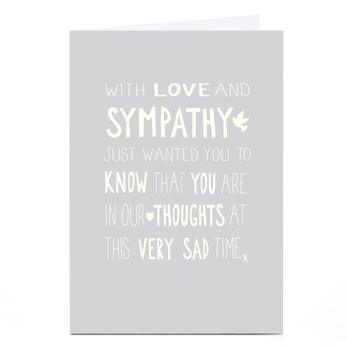 Personalised Sympathy Card - In Our Thoughts