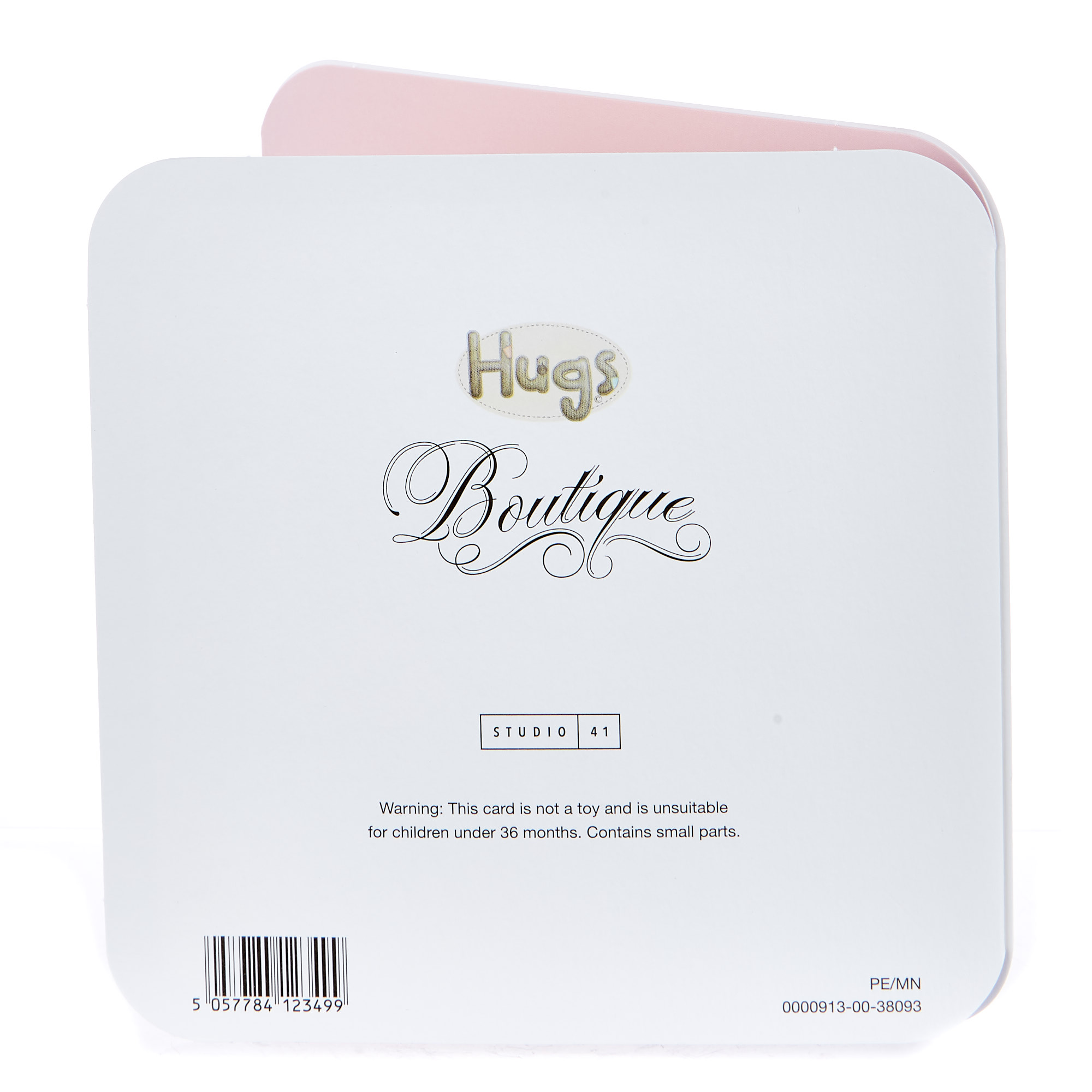 Boutique Collection Hugs Bear Christening Card - Girl