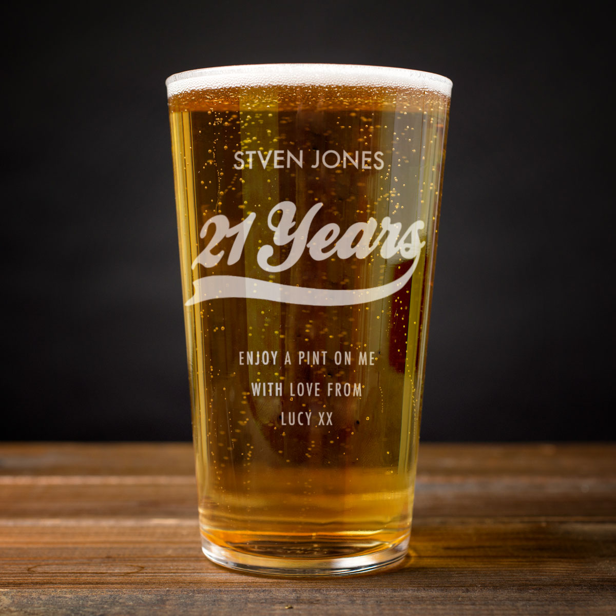 Personalised Birthday Years Pint Glass