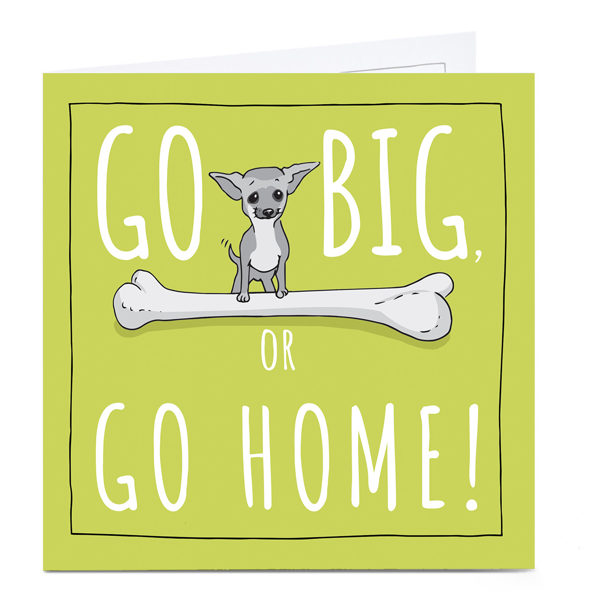 Personalised Totally Pawsome Card - Go Big Or Go Home
