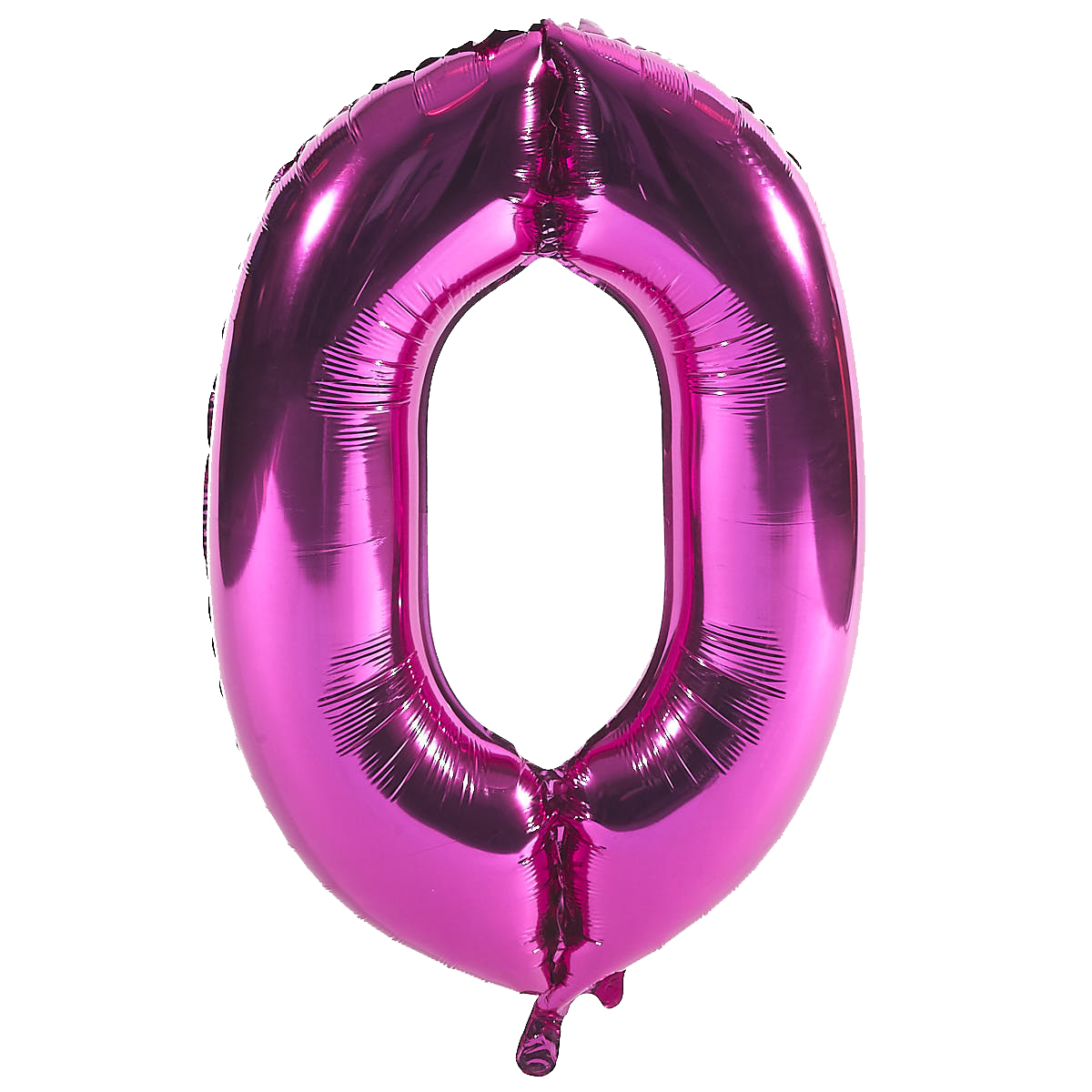 Age 70 Giant Foil Helium Numeral Balloons - Pink (deflated)