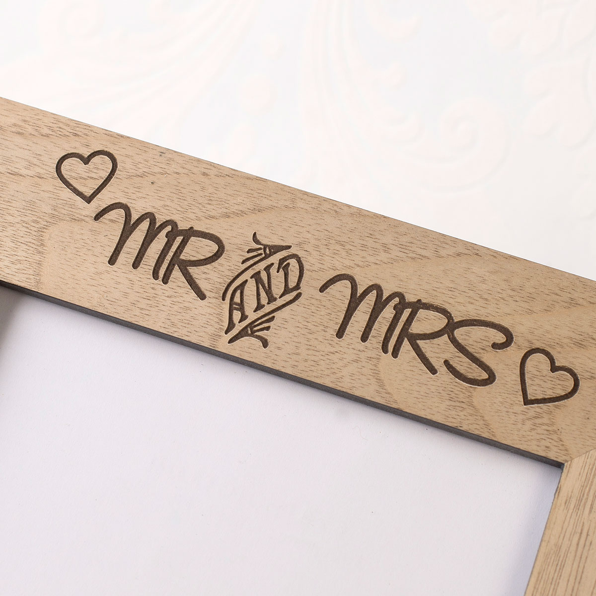 Personalised Engraved Wooden Photo Frame - Mr And Mrs