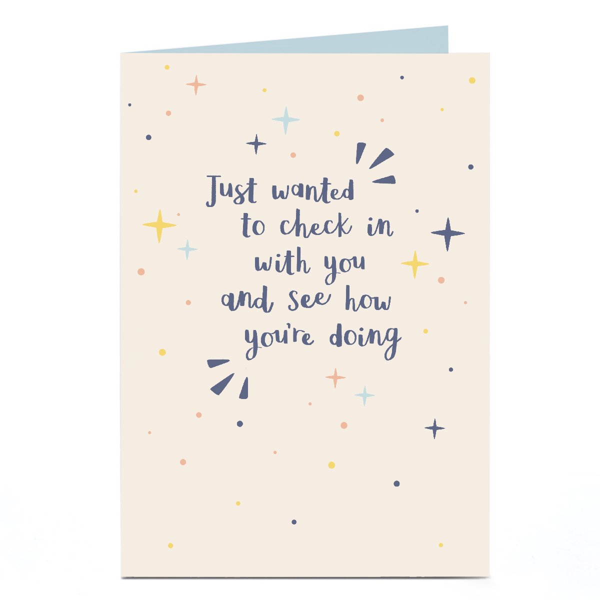 Personalised Thinking of You Card - Just Wanted To Check In