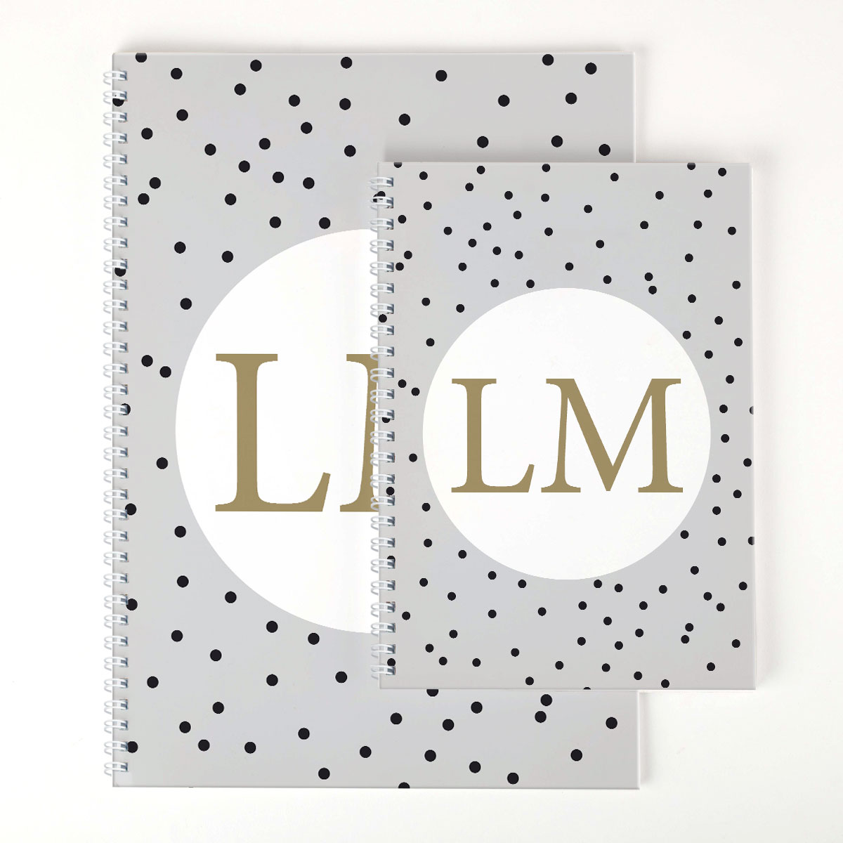 Personalised Notebook - Initials On Dots