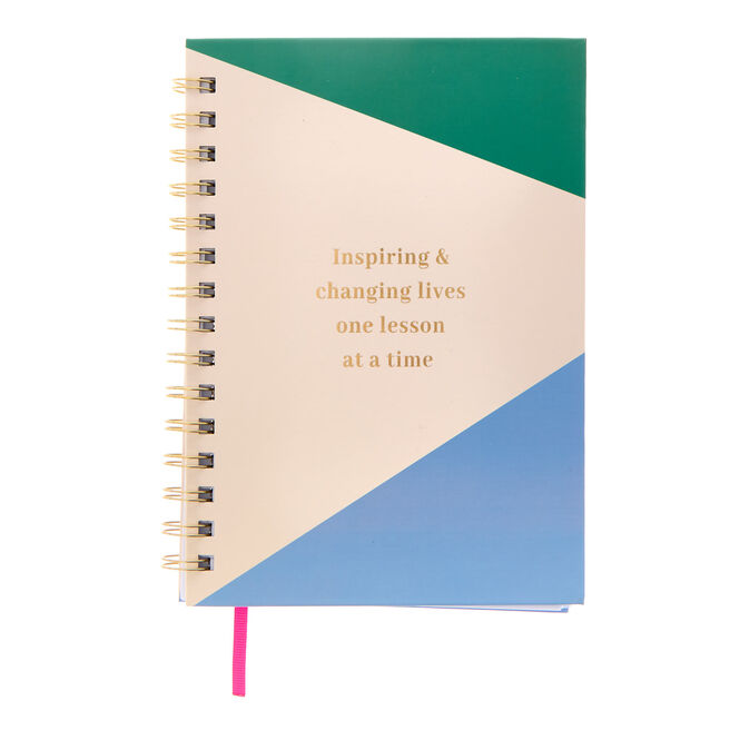 Inspiring & Changing Lives Colour Block A5 Spiral Notebook