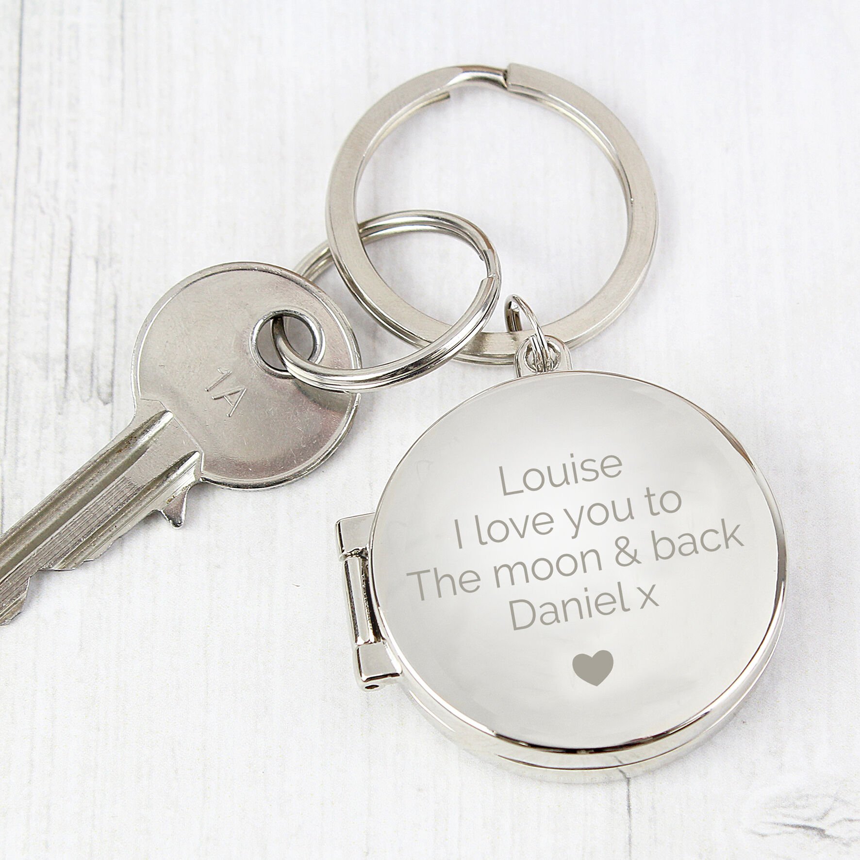 Heart locket clearance keyring