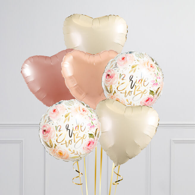 Bride To Be & Hearts Balloon Bundle - DELIVERED INFLATED!