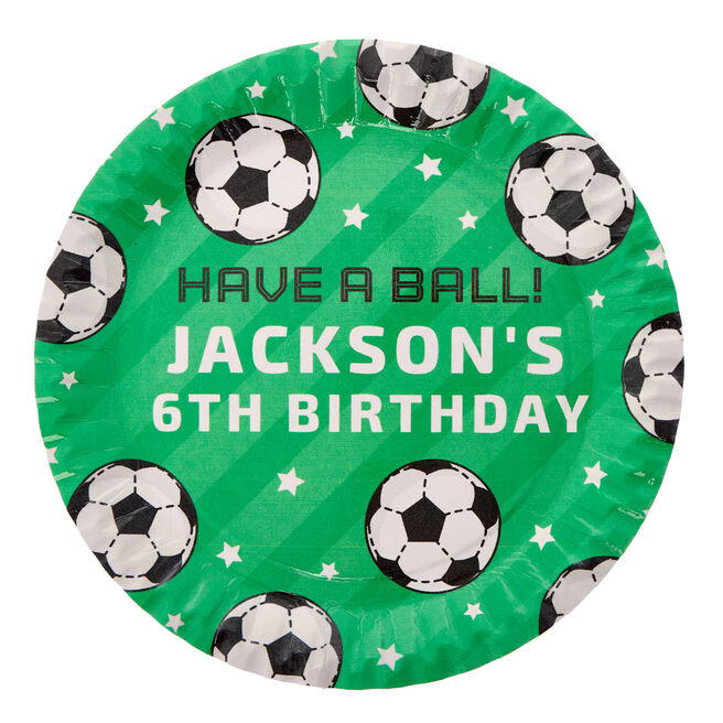 Football Personalised Party Plate