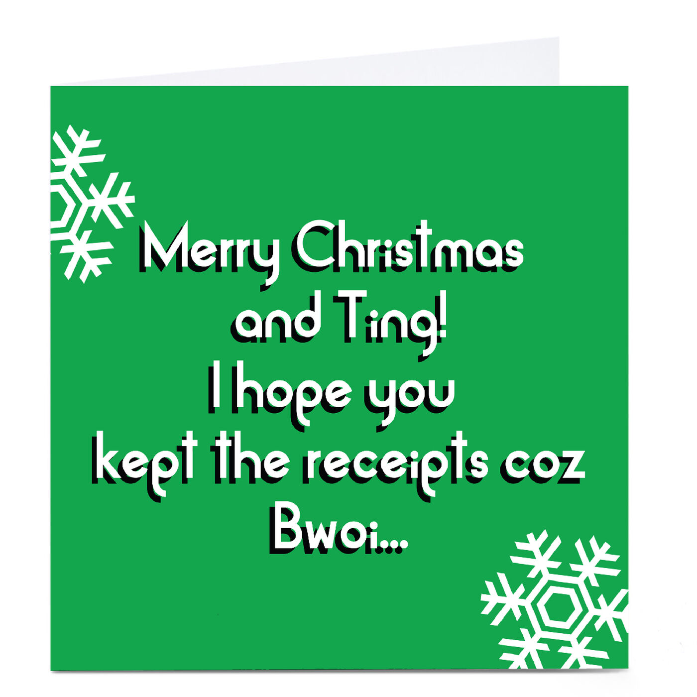 Buy Personalised Streetgreets Christmas Card Hope You Kept The Receipts For Gbp 329 Card 7215