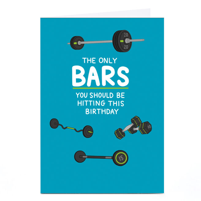 Personalised Blue Kiwi Birthday Card - The Only Bars