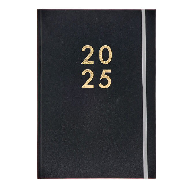 Black A4 2025 Diary