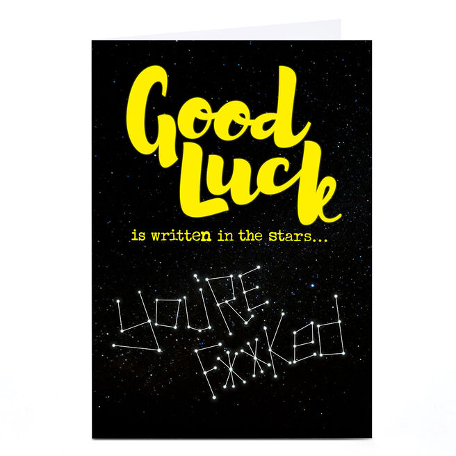 Personalised PG Quips Good Luck Card - Written In The StarsÃ¢â‚¬Â¦