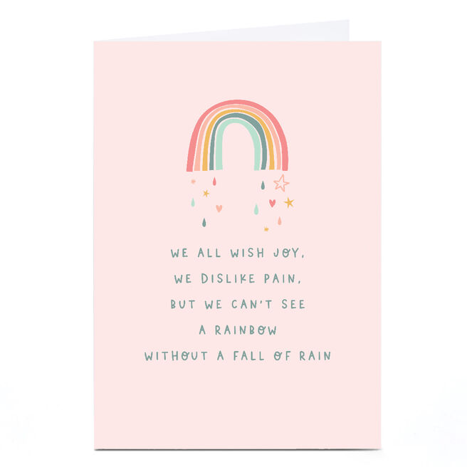 Personalised Ebony Newton Card - Rainbows