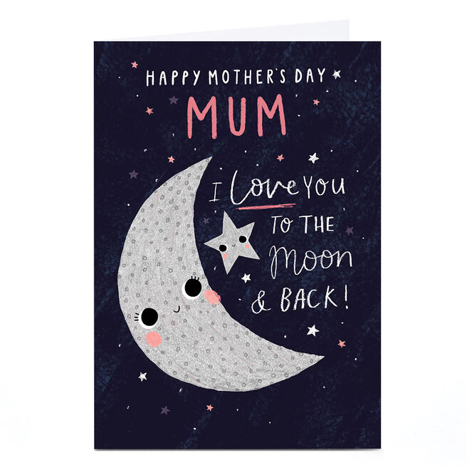 Personalised Jess Moorhouse Mother's Day Card - Moon