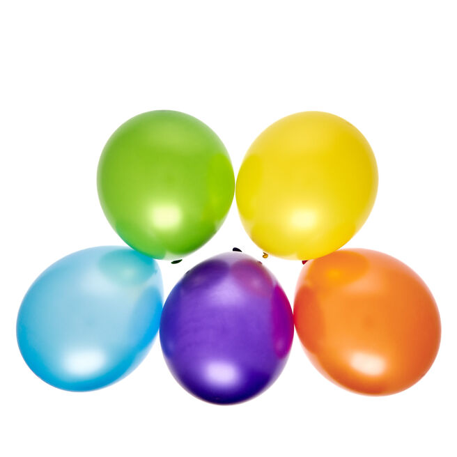 Metallic Bright Latex Balloons - Pack of 25
