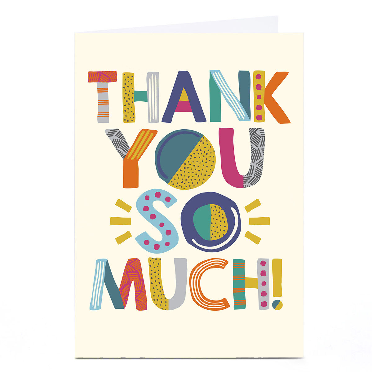 Personalised Thank You Card - Thank You So Much!