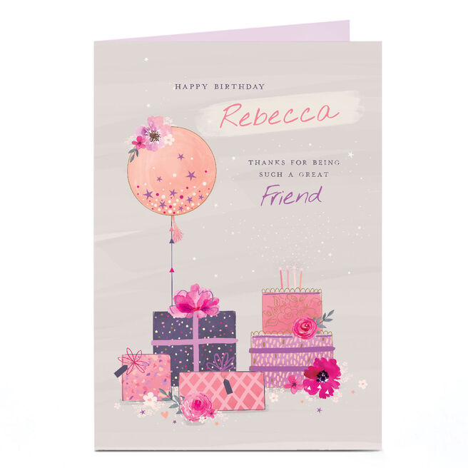 Personalised Birthday Card - Such a Great, Pink Gifts