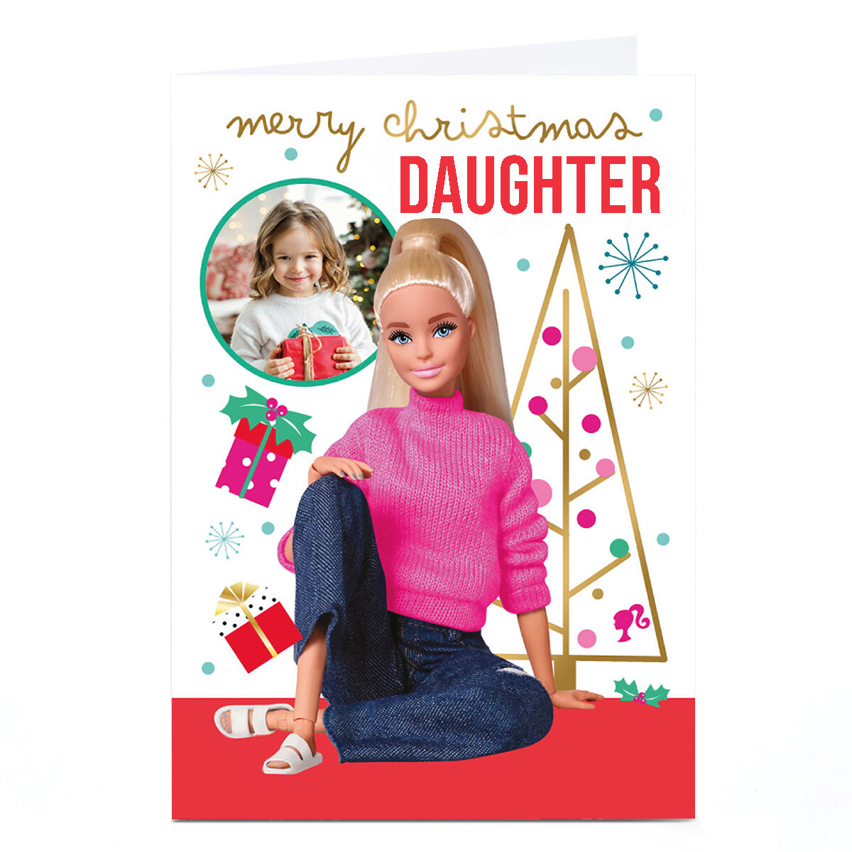 Buy Photo Barbie Christmas Card Stylish Christmas Daughter for GBP 2.29 Card Factory UK