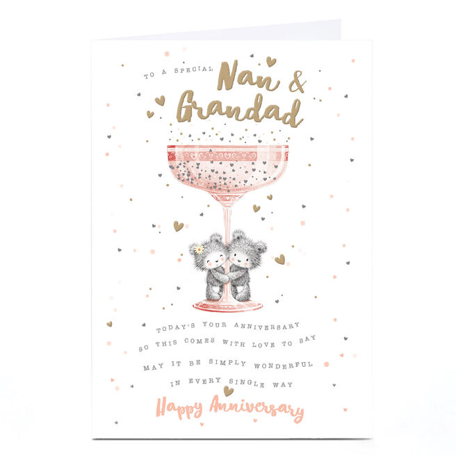 Personalised Anniversary Card - Simply Wonderful in Every Way, Nan & Grandad