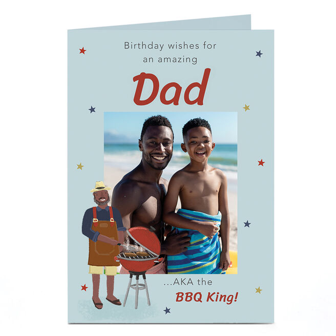 Personalised Birthday Card - Dad BBQ King