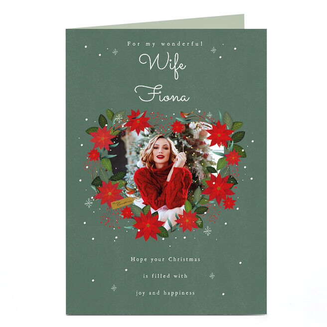 Personalised Christmas Photo Card - Christmas Joy & Happiness