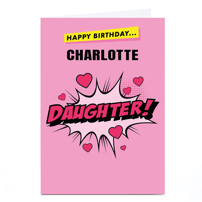 Personalised Hello Munki Birthday Card - Daughter