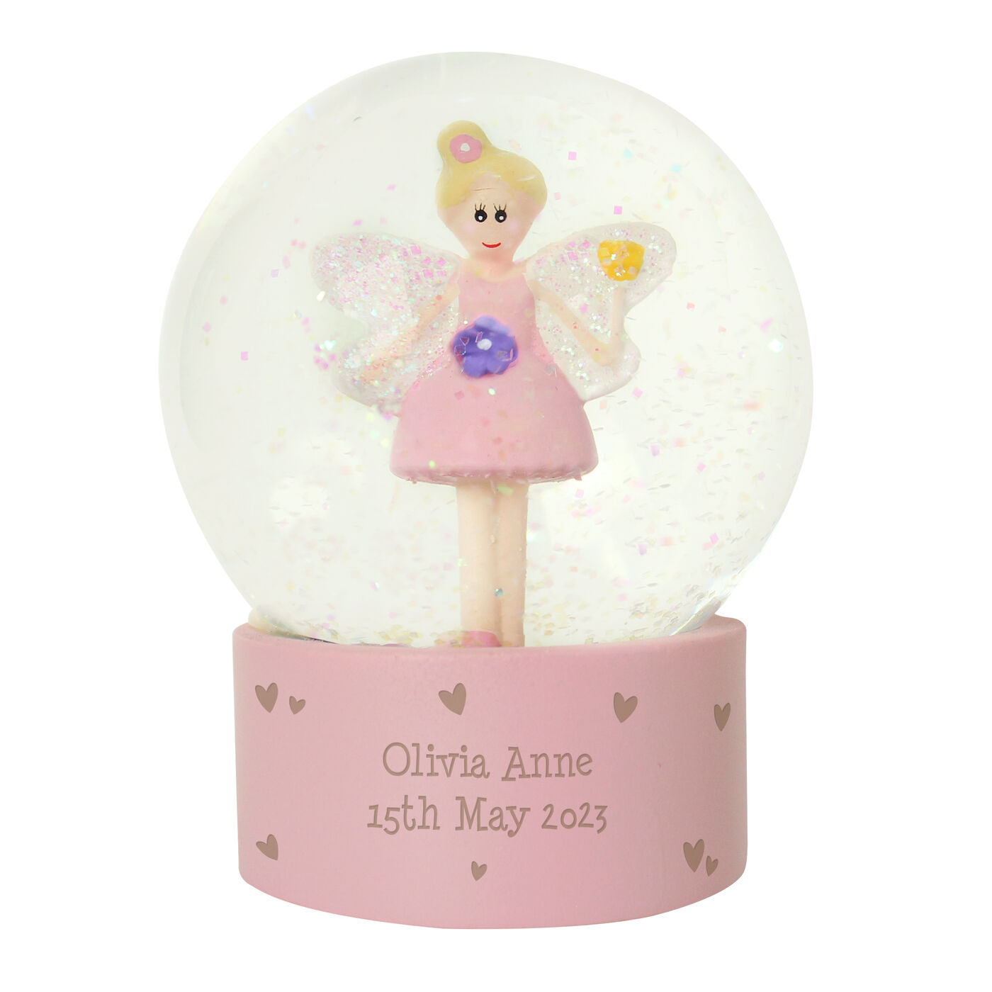 Personalised Rocking Horse Glitter Snow Globe - Add Name or Message