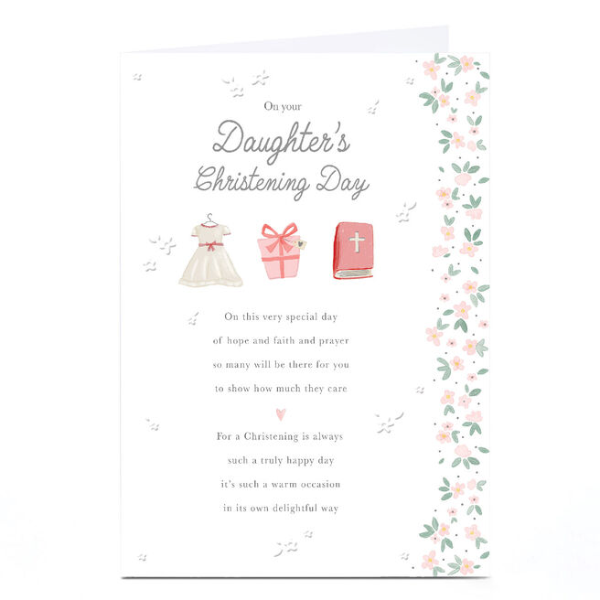 Personalised Christening Card - On Your Daughter's Christening Day