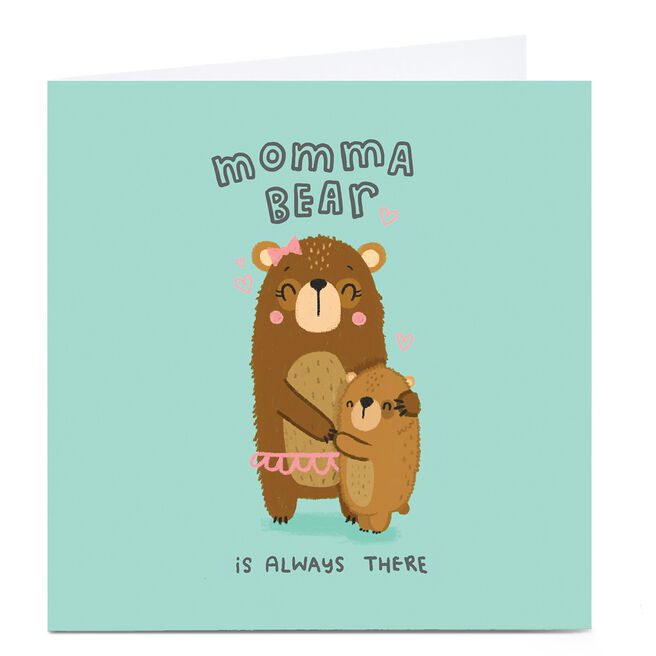Personalised Blue Kiwi Mother's Day Card - Momma Bear