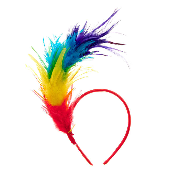 Rainbow Pride Feather Headband