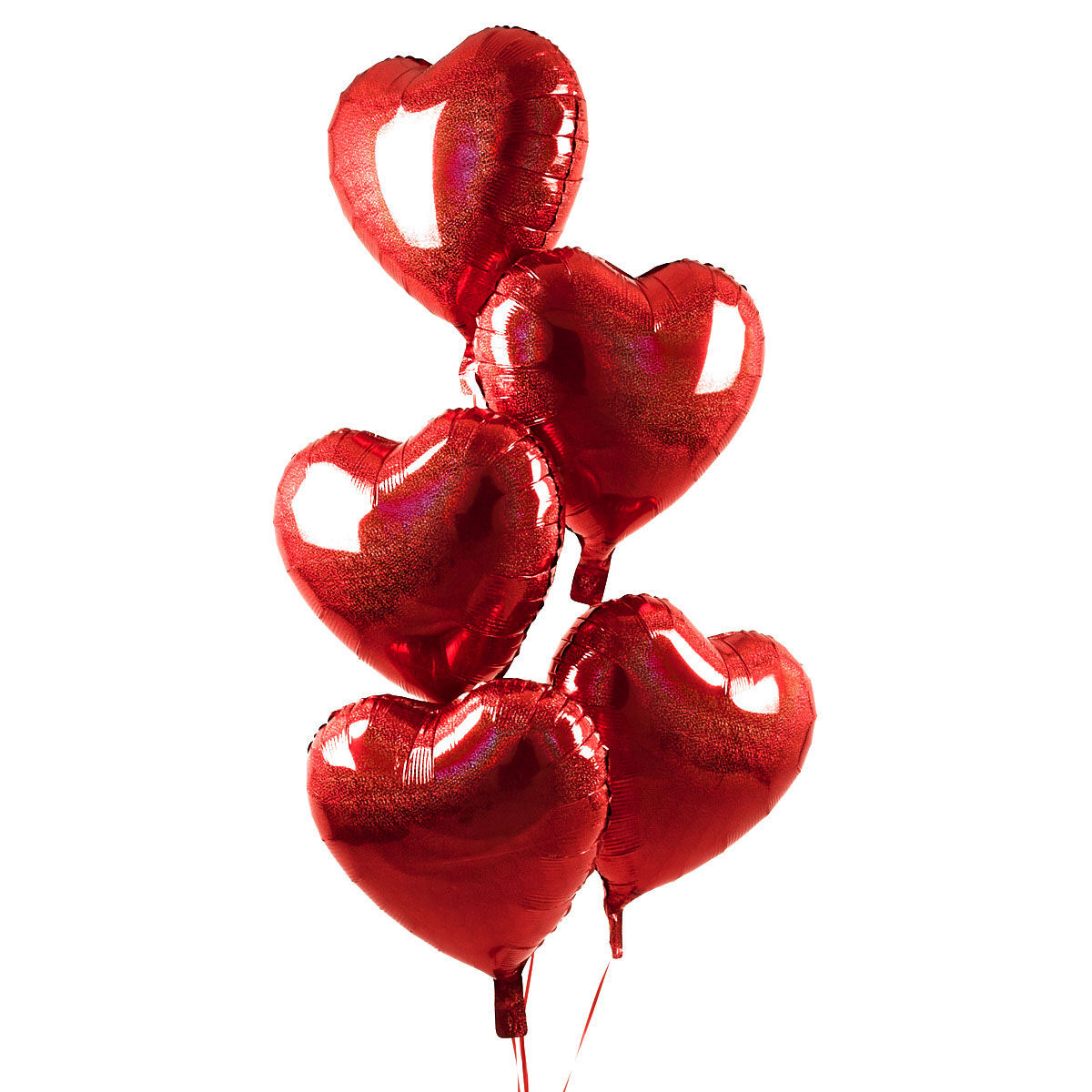 Buy 5 Red Hearts Balloon Bouquet - DELIVERED INFLATED! For GBP 22.99 ...