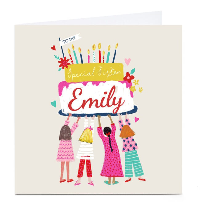 Personalised Kerry Spurling Birthday Card - Special Sister