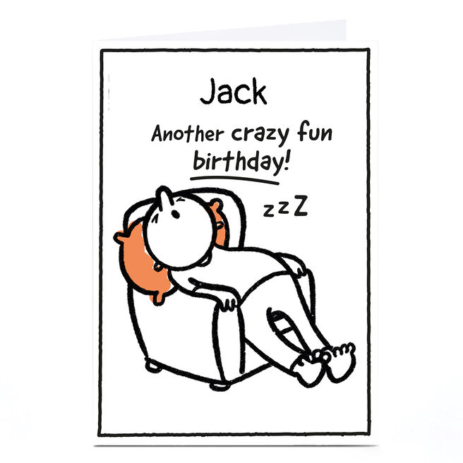 Personalised Scrawls Birthday Card - Crazy Fun