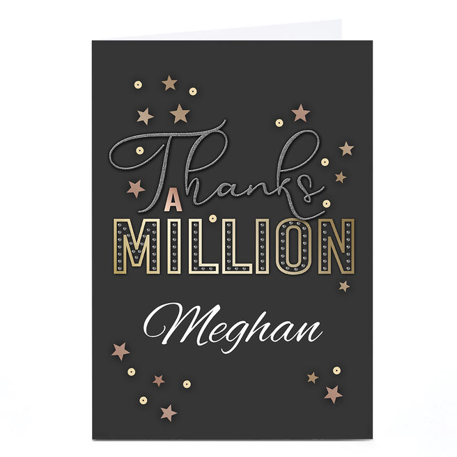 Personalised Rachel Clynick Thank You Card - Thanks a Million