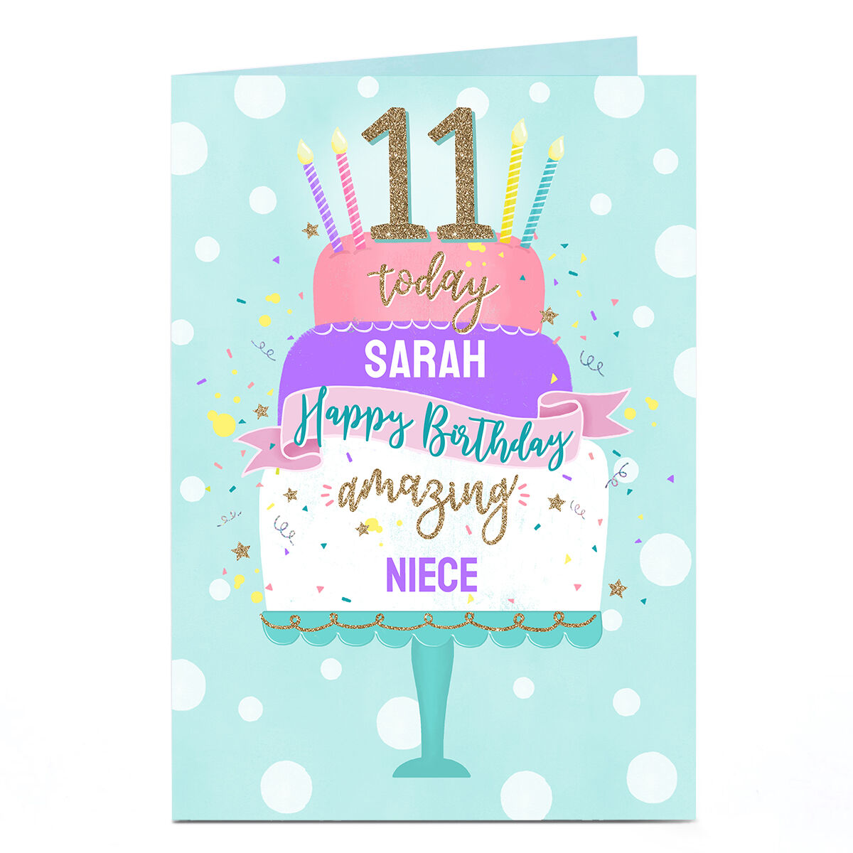 Niece 3D Cake Birthday Card | M&S