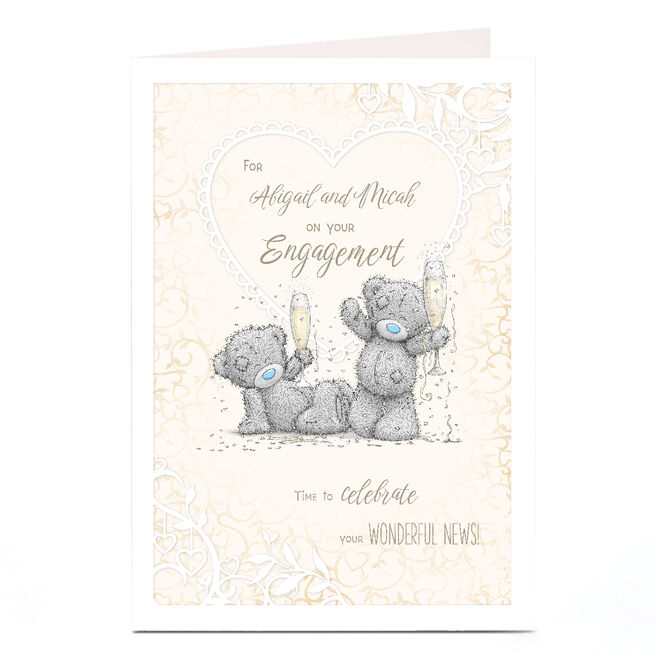 Personalised Tatty Teddy Engagement Card - Celebrate Your Wonderful News