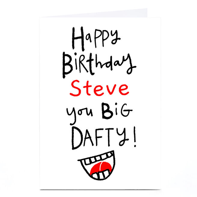 Personalised Lindsay Kirby Birthday Card - Big Dafty 