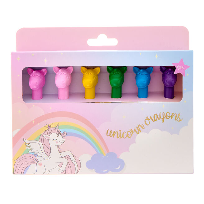 Unicorn Wax Crayons - Pack of 6