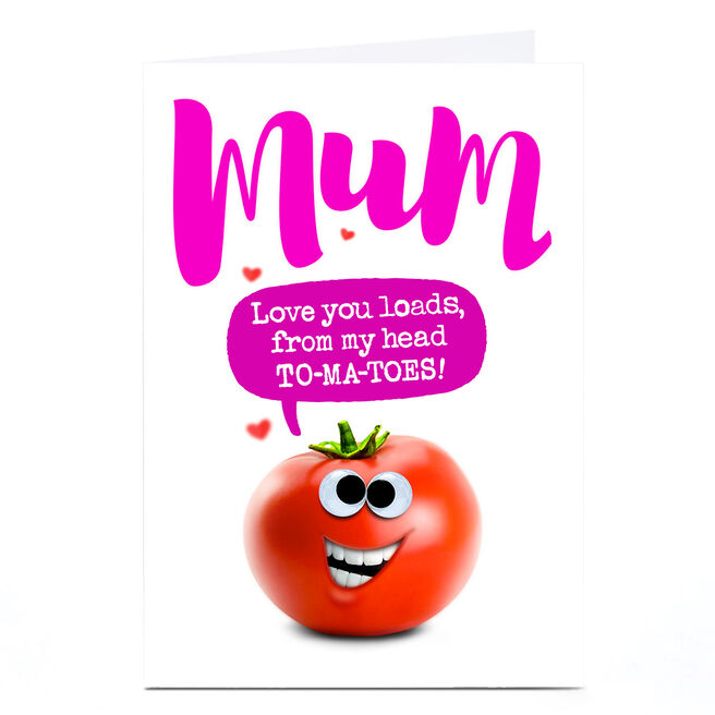 Personalised PG Quips Mother's Day Card - TO-MA-TOES!