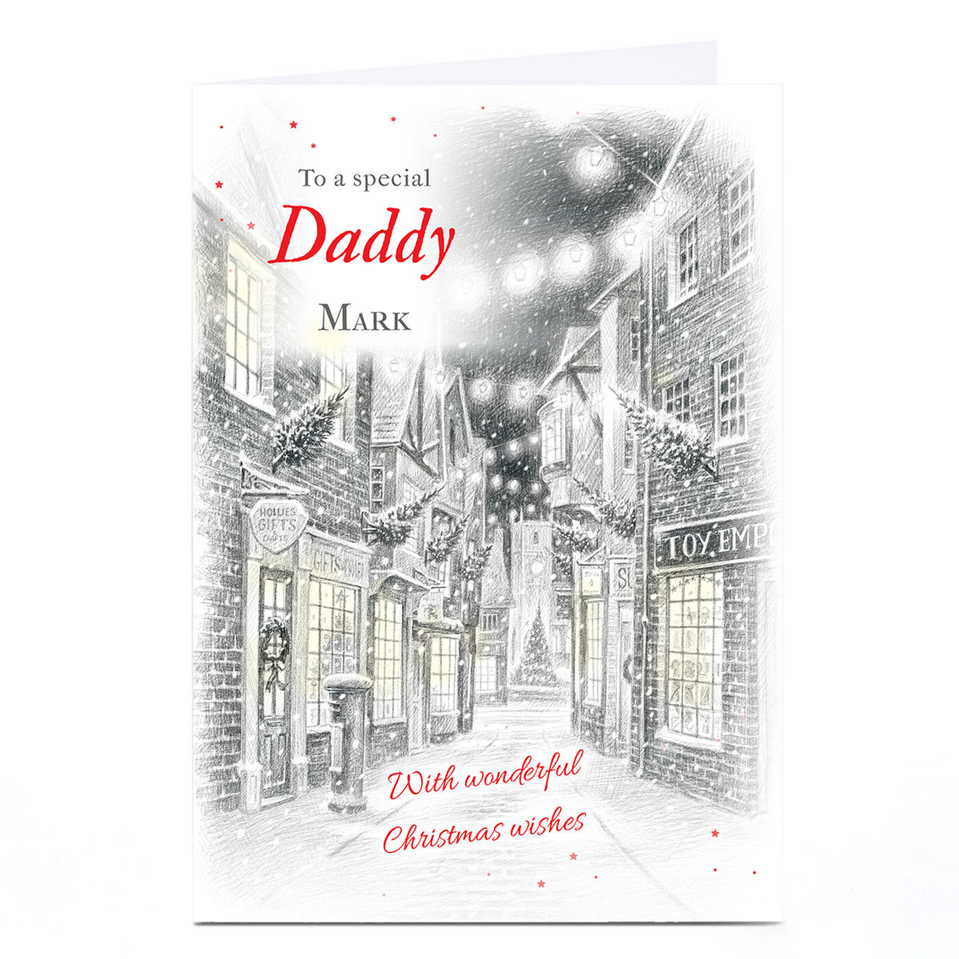 Buy Personalised Christmas Card Traditional Street Scene Daddy For Gbp 179 Card Factory Uk 6616