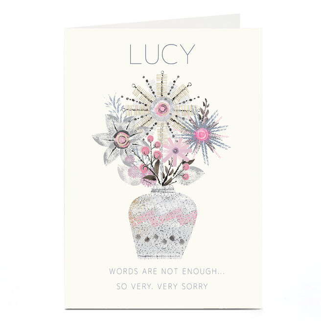 Personalised Sympathy Card - Words Are Not Enough