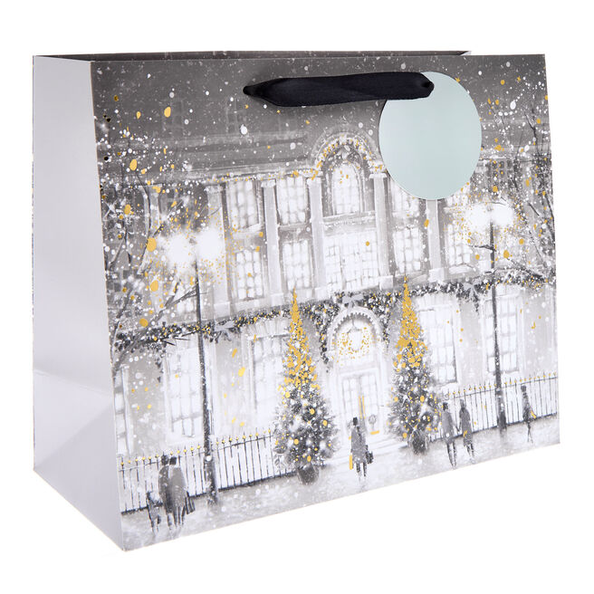 Winter Scene Large Landscape Christmas Gift Bag