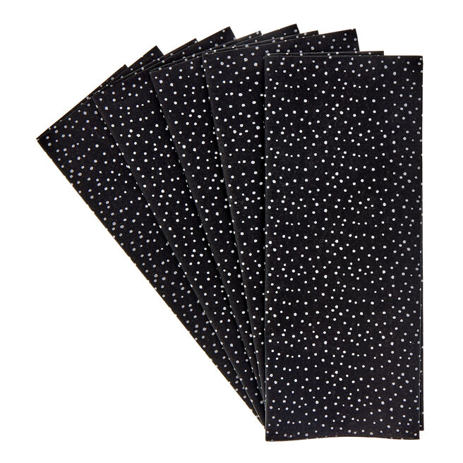 Black & White Spotty Tissue Paper - 5 Sheets