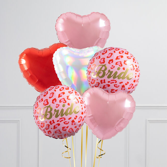 Sassy Bridal Hearts Balloon Bundle - DELIVERED INFLATED!