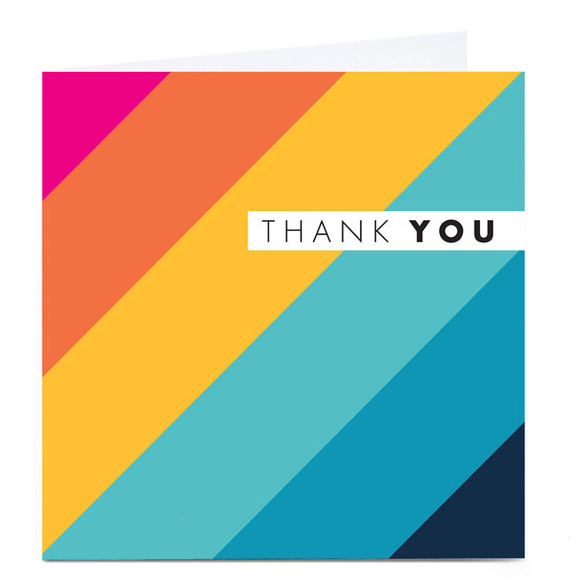 Personalised Hello Munki Thank You Card - Stripes 