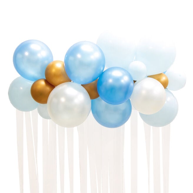 Blue & Gold Balloon Backdrop Kit