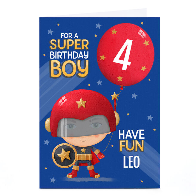 Personalised Card - Super Boy Birthday