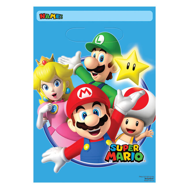 Super Mario Party Bags - Pack of 6
