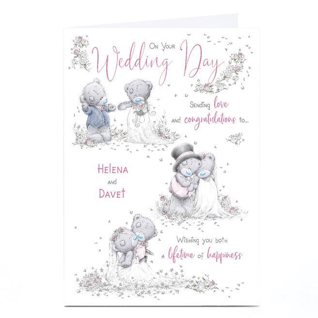 Personalised Tatty Teddy Wedding Card - Lifetime of Happiness